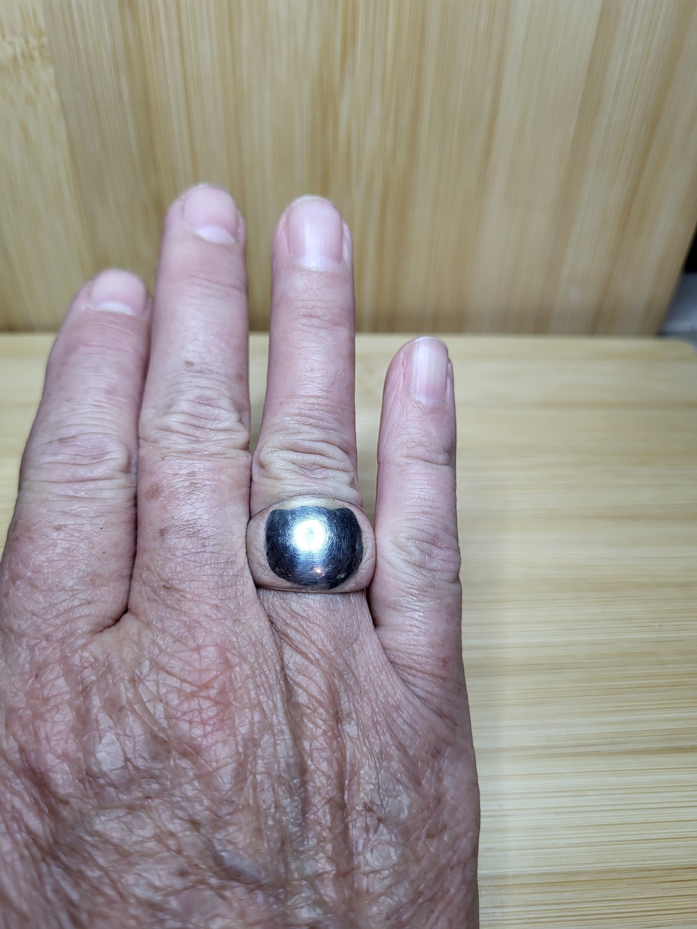 Vintage 925 Sterling Silver Dome Ring - Classic Band Sz8